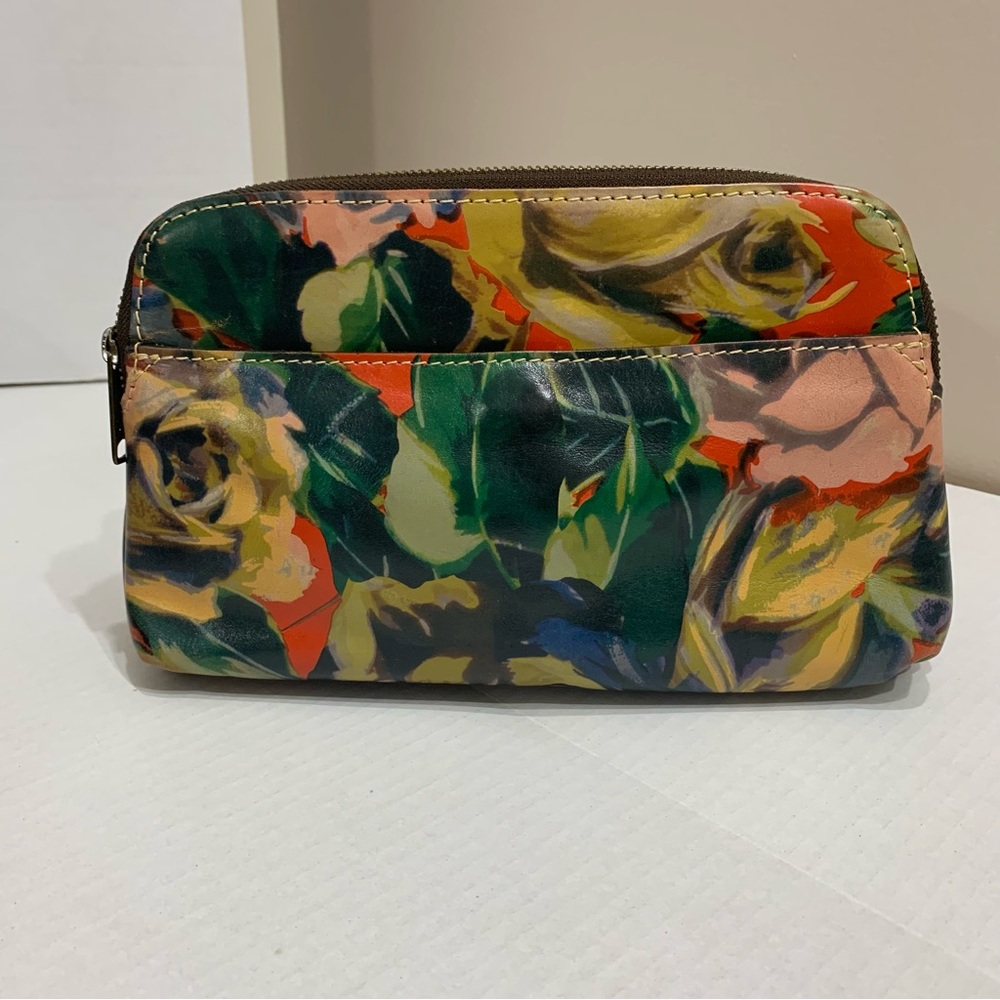Vintage Patricia Nash Crossbody Winter Bloom Leather Bag